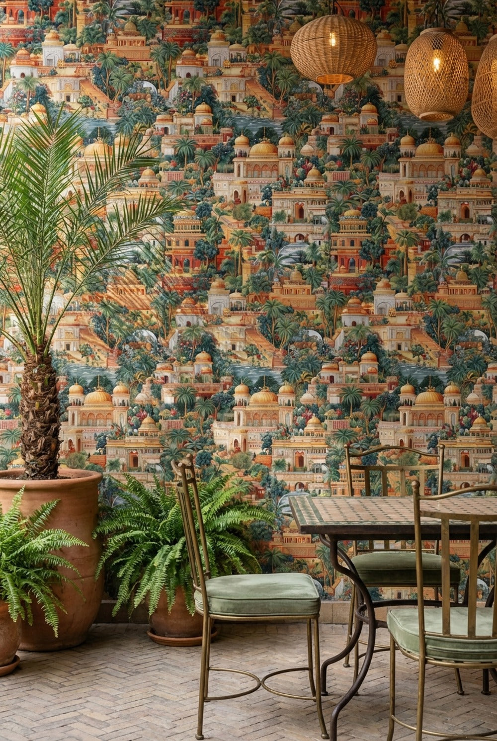 Exotic Architectural Wallpaper Scenic Landscape Wall Mural