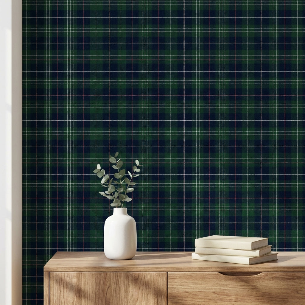 Plaid Wallpaper Traditional Removable Pattern Wall Decor