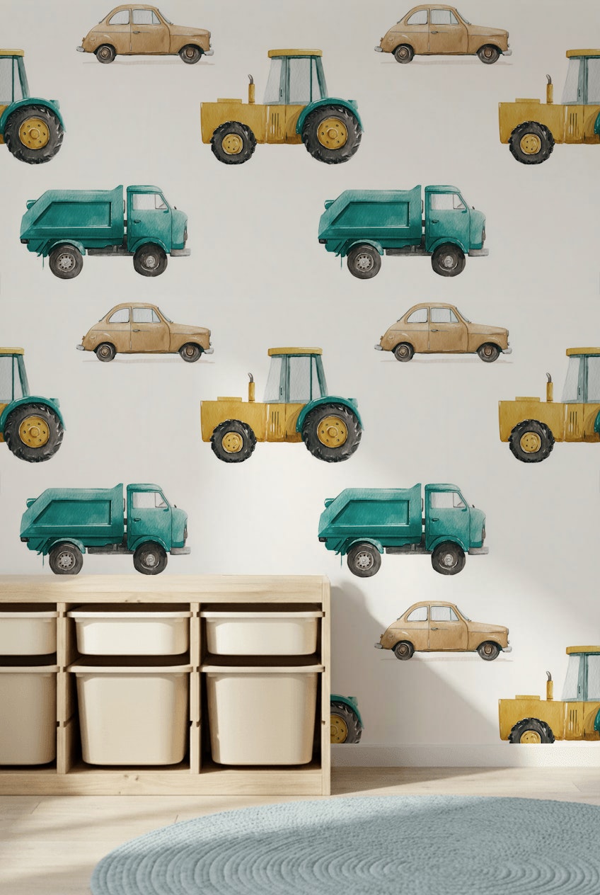 Watercolor Wallpaper Yellow White Background Mural