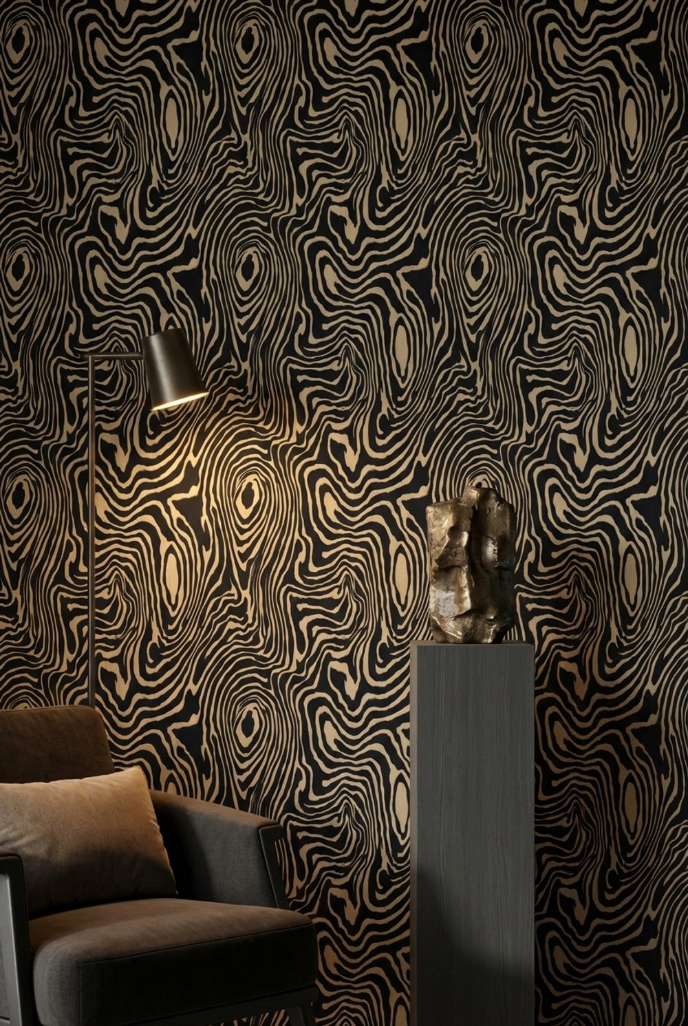 Abstract Pattern Wallpaper Organic Beige Wall Decor
