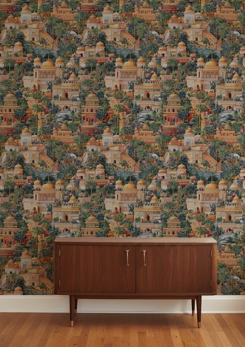 Exotic Architectural Wallpaper Scenic Landscape Wall Mural