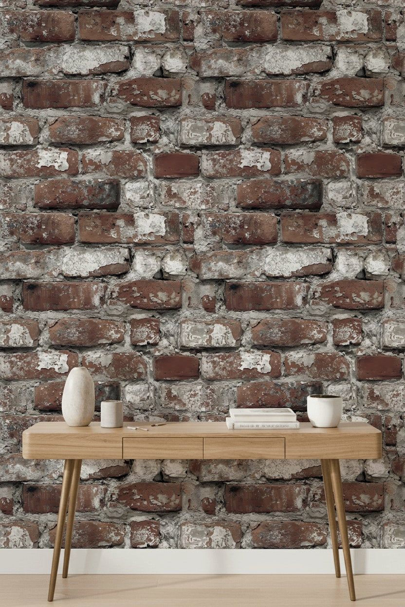 Brick Wall Wallpaper Rustic Removable Industrial Wall Double Roll