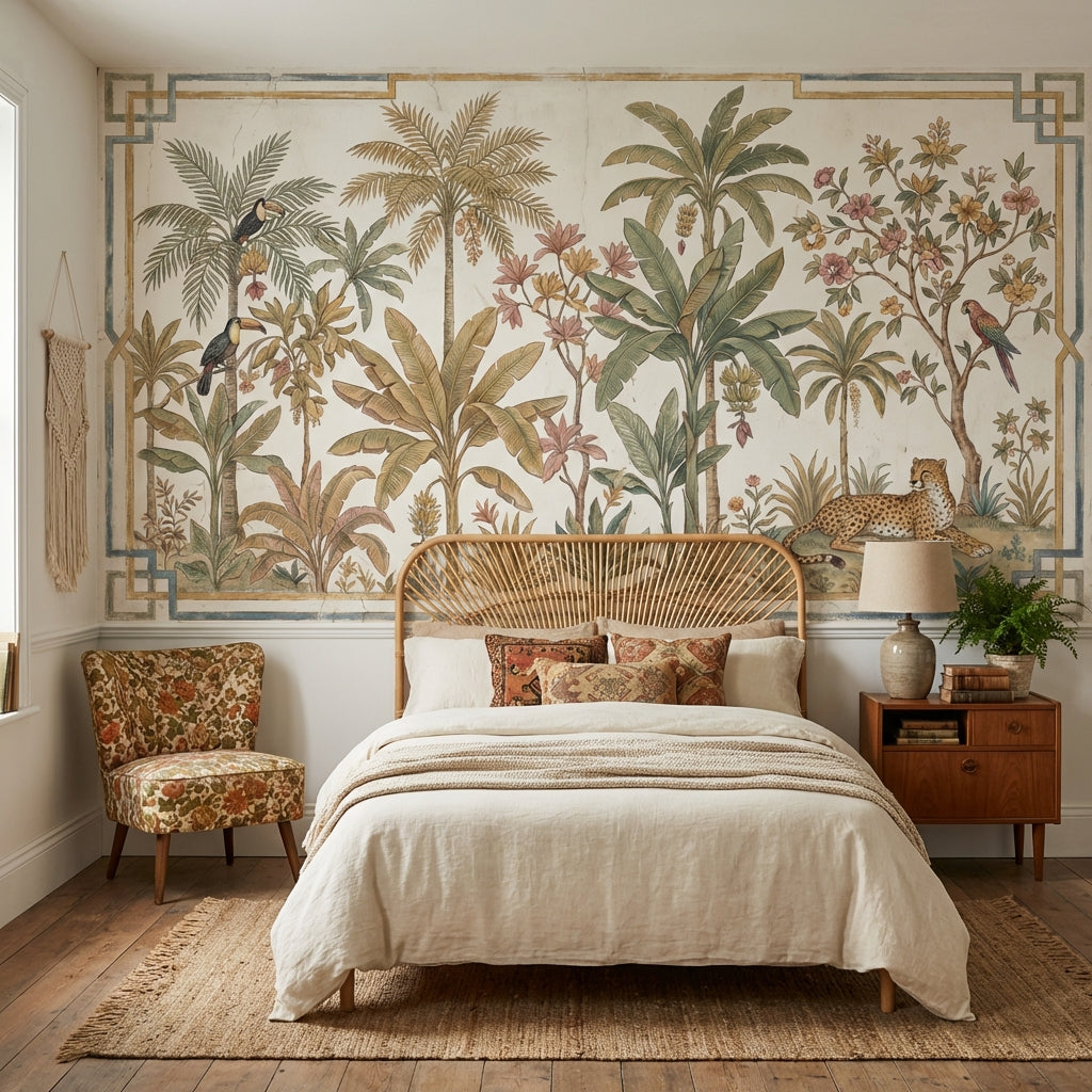 Tropical Wallpaper Vintage Exotic Wall Mural