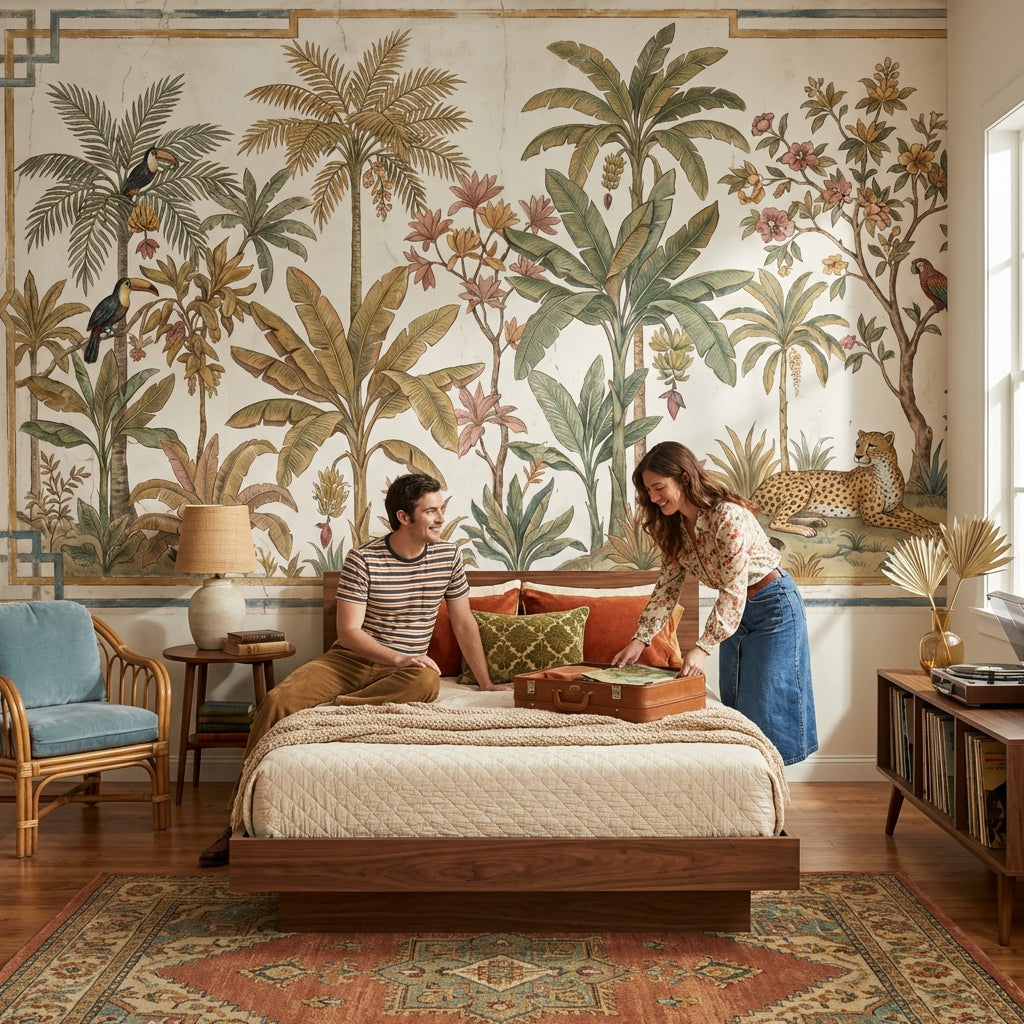 Tropical Wallpaper Vintage Exotic Wall Mural