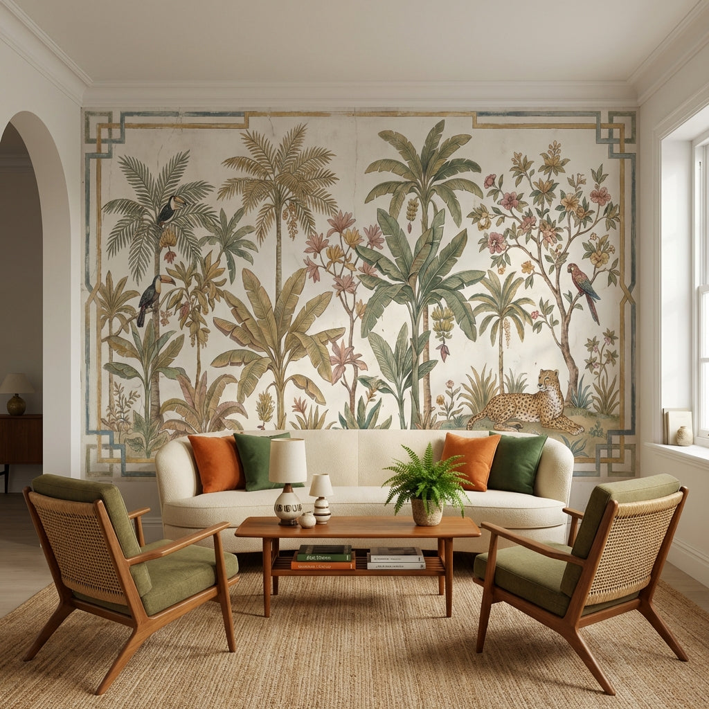 Tropical Wallpaper Vintage Exotic Wall Mural