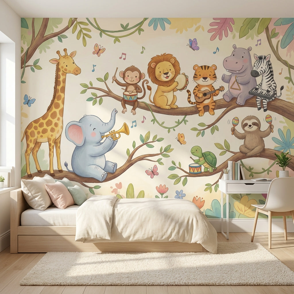 Animals Wallpaper Music Cartoon Wall Mural