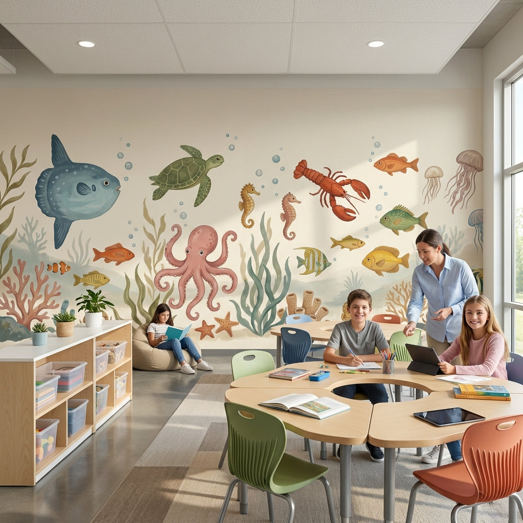 Underwater Wallpaper Sea Creatures Ocean Wall Mural