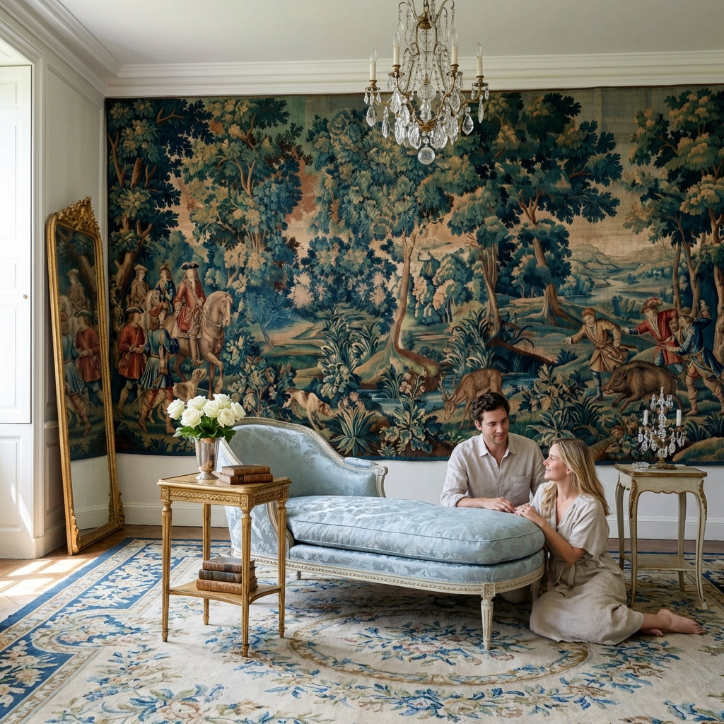 Hunting Landscape Wallpaper Forest Vintage Wall Mural