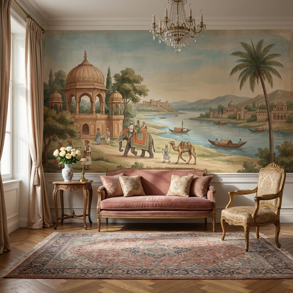 Landscape Wallpaper Vintage Cultural Wall Mural