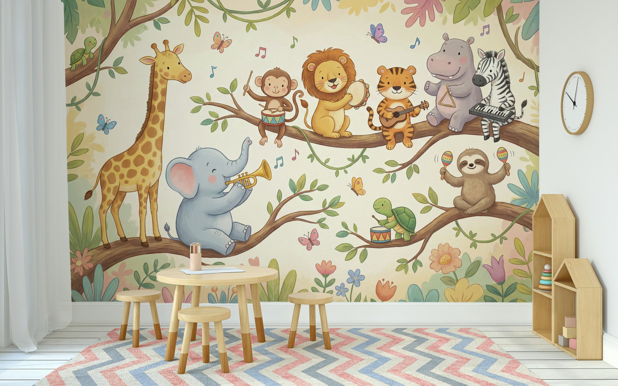 Animals Wallpaper Music Cartoon Wall Mural
