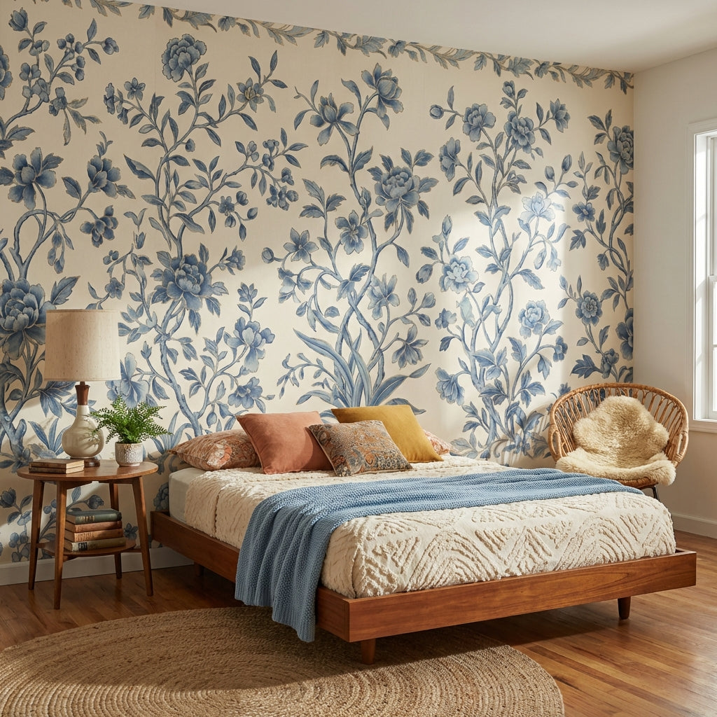 Floral Wallpaper Traditional Vintage Wall Mural