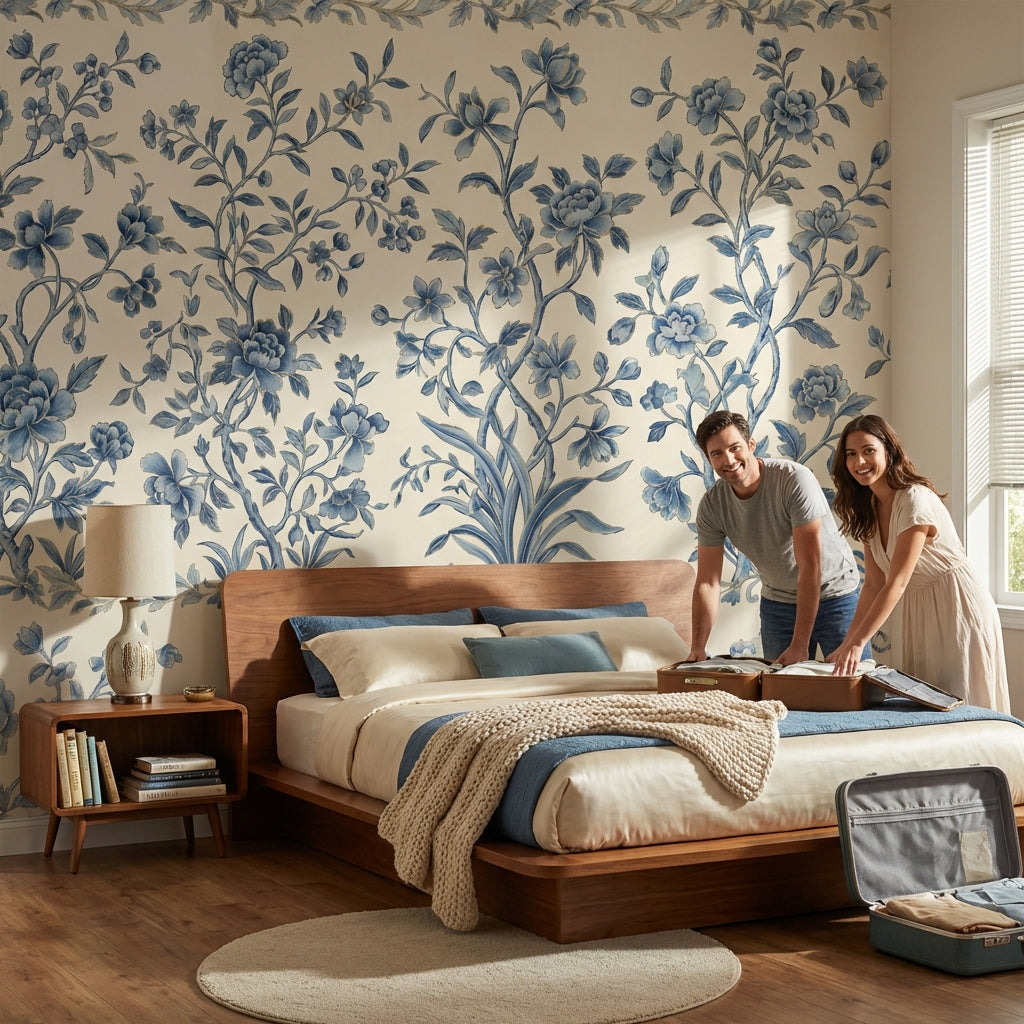 Floral Wallpaper Traditional Vintage Wall Mural