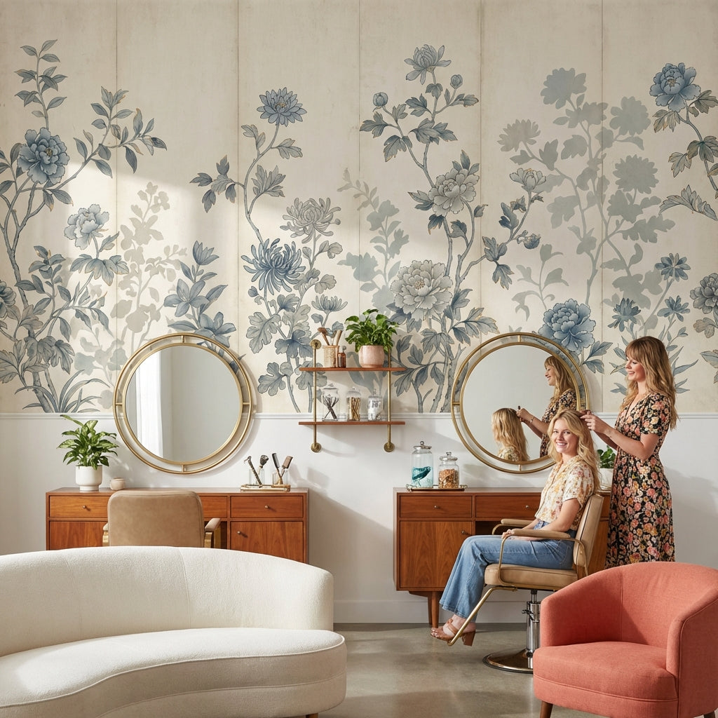 Vintage Floral Wallpaper Traditional Classic Wall Mural