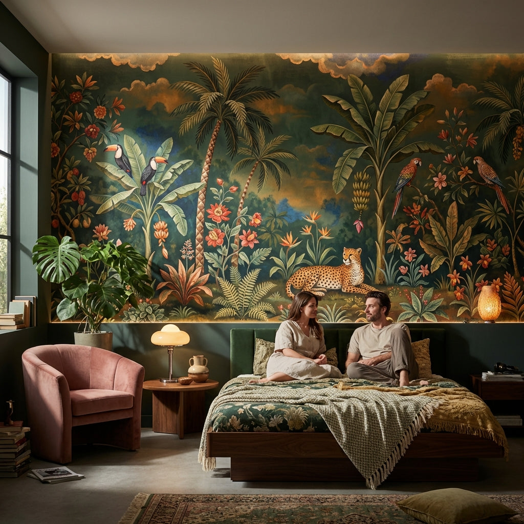 Jungle Wallpaper Vintage Tropical Wall Mural