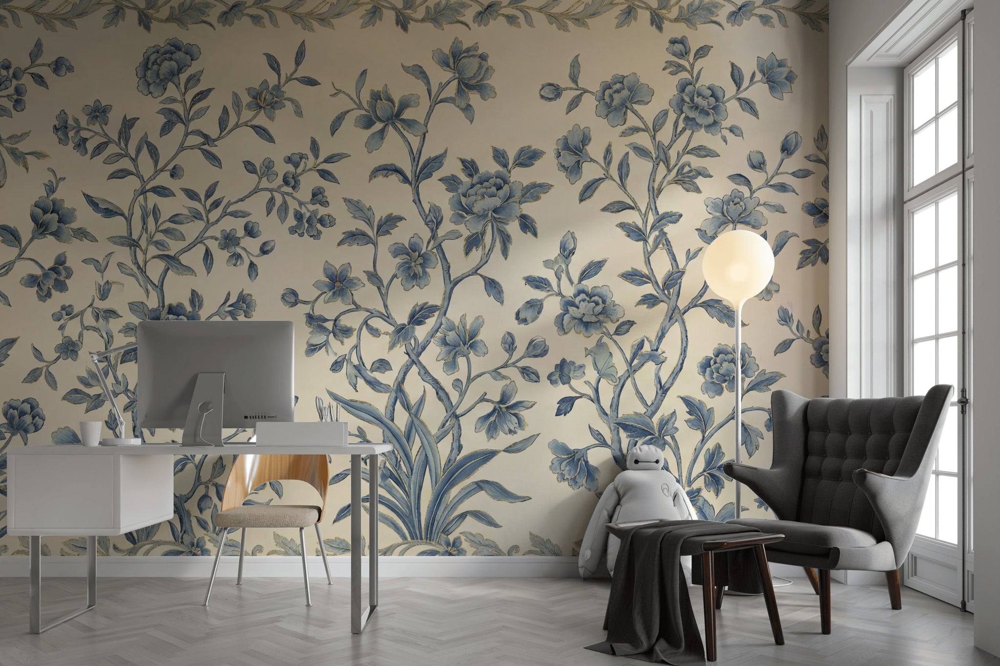 Floral Wallpaper Traditional Vintage Wall Mural