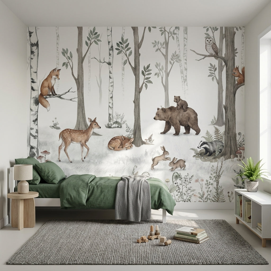 Forest Wallpaper Animals Nature Wall Mural