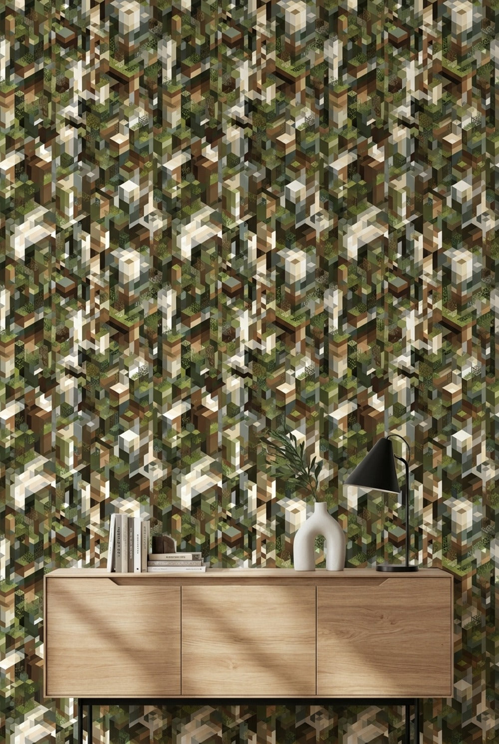 Geometric Wallpaper Abstract Removable Modern Wall Art