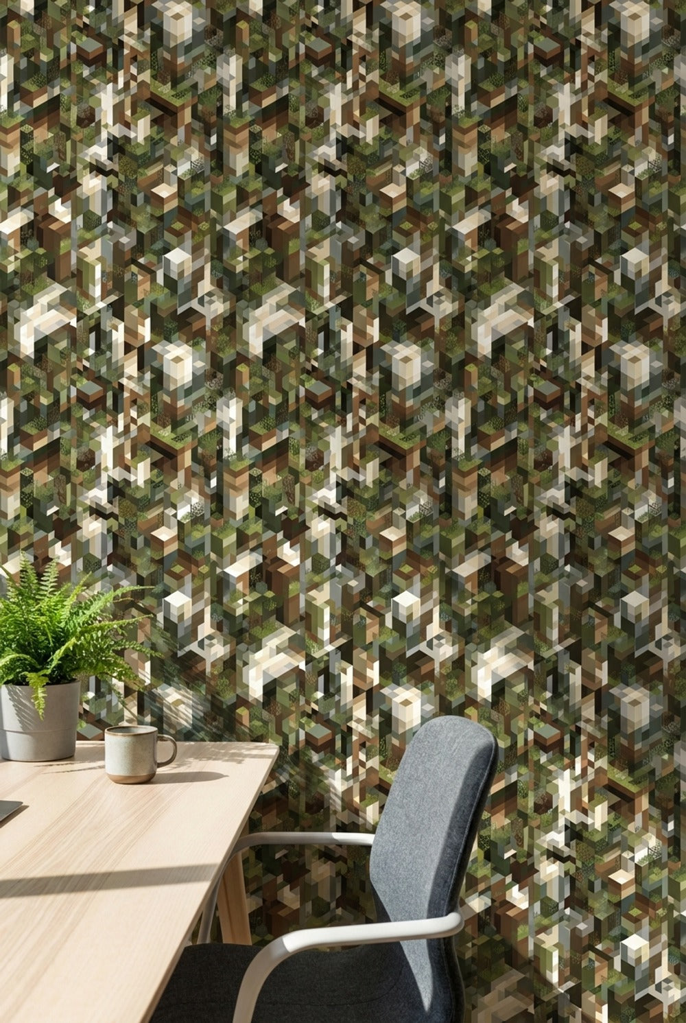 Geometric Wallpaper Abstract Removable Modern Wall Art