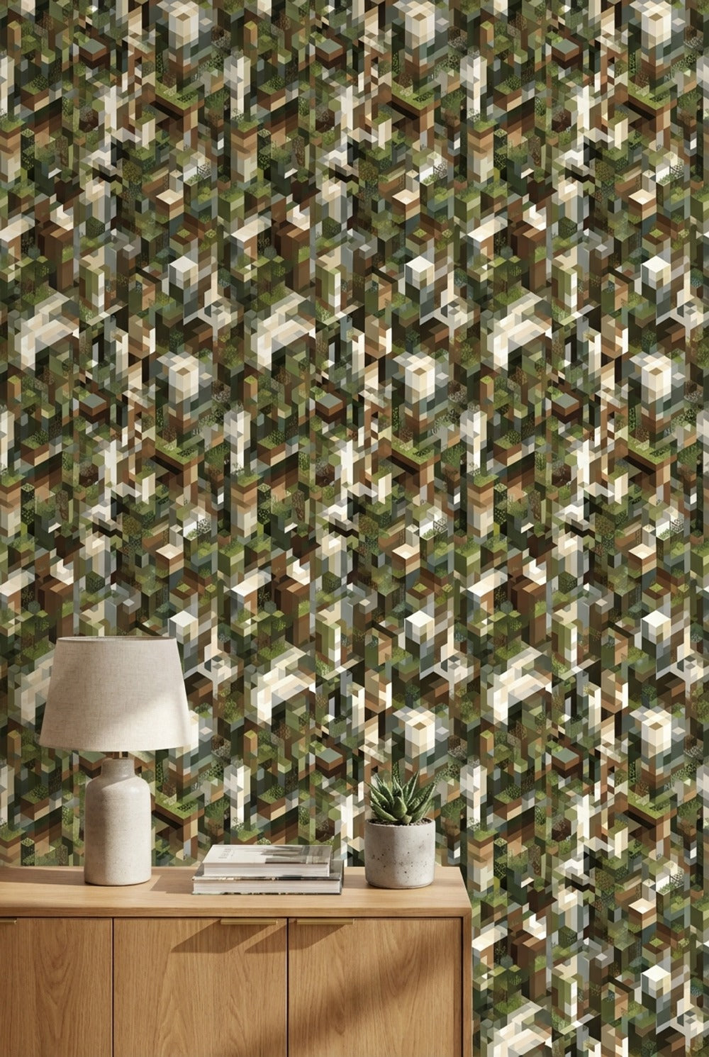 Geometric Wallpaper Abstract Removable Modern Wall Art