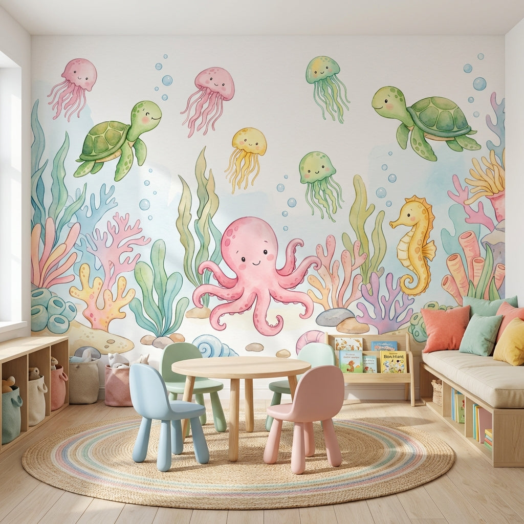 Underwater Wallpaper Sea Creatures Coral Wall Mural