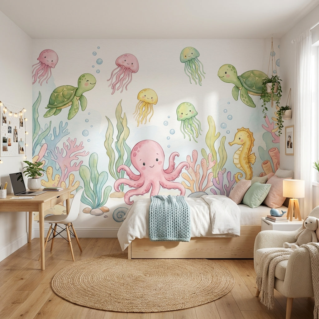 Underwater Wallpaper Sea Creatures Coral Wall Mural