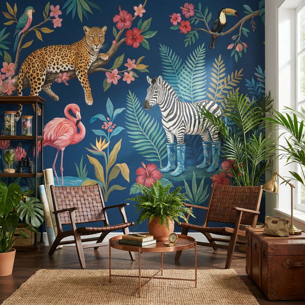 Exotic Jungle Wallpaper Vibrant Tropical Wall Mural