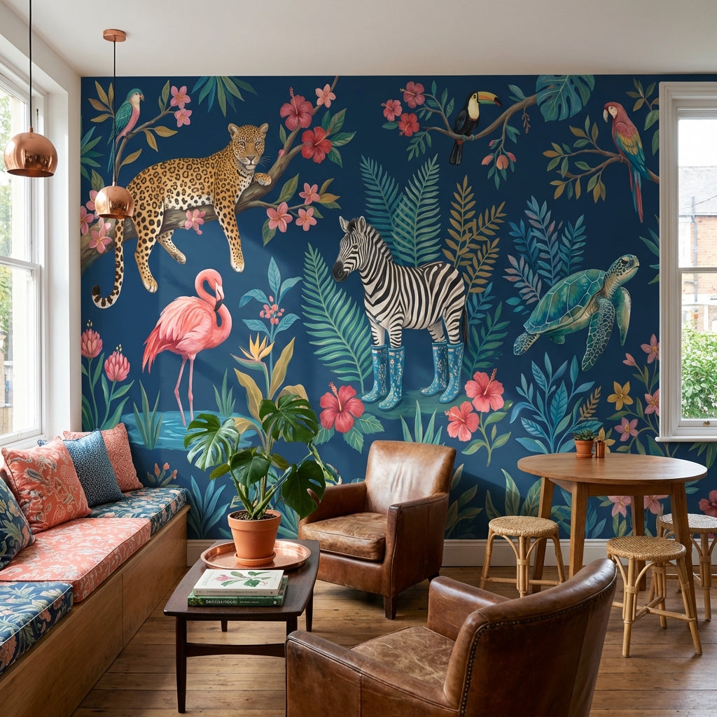 Exotic Jungle Wallpaper Vibrant Tropical Wall Mural