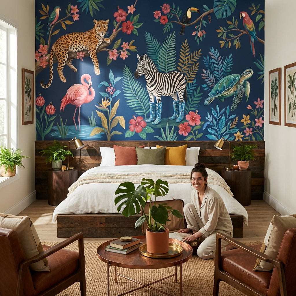 Exotic Jungle Wallpaper Vibrant Tropical Wall Mural