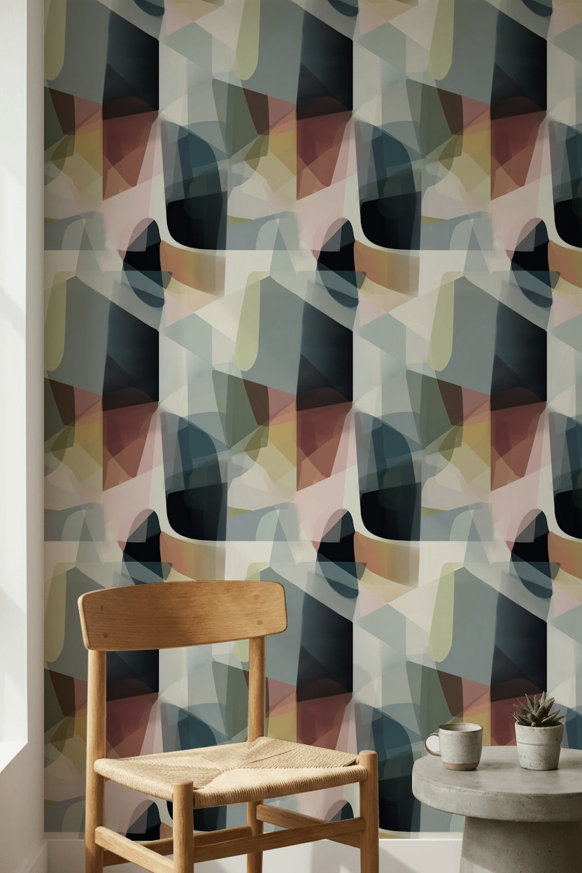 Abstract Wallpaper Geometric Modern Wall Decor