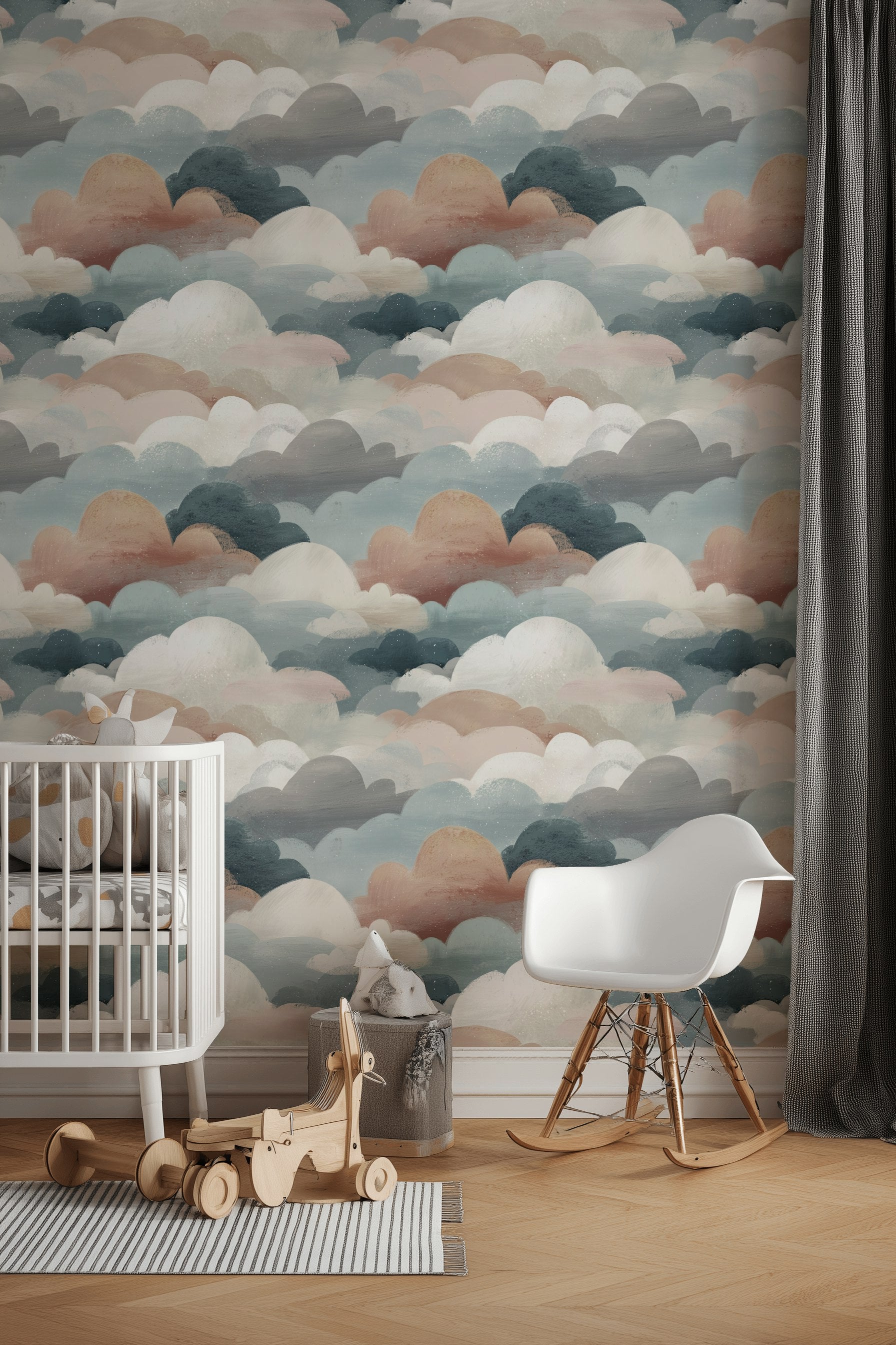 Clouds Wallpaper Abstract Removable Modern Wall Art