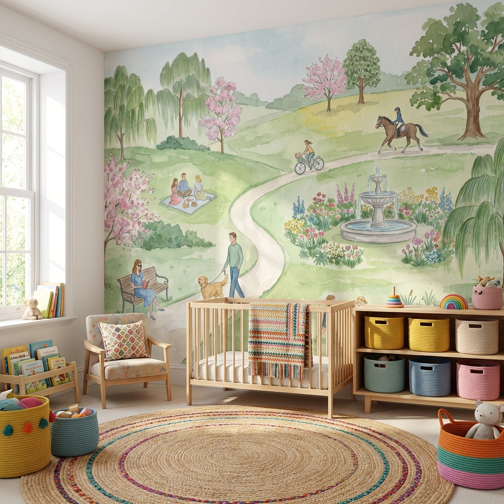 Park Wallpaper Nature Pond Wall Mural