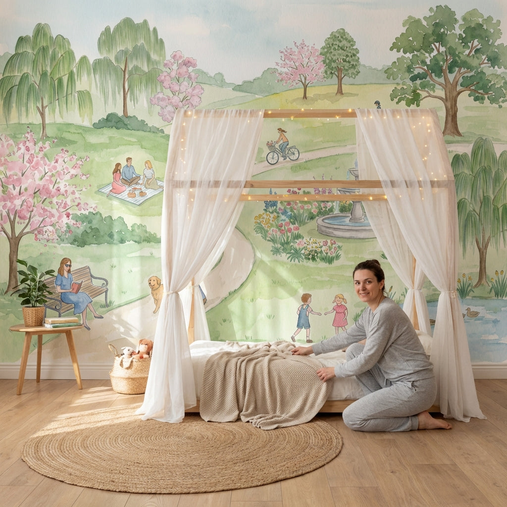 Park Wallpaper Nature Pond Wall Mural