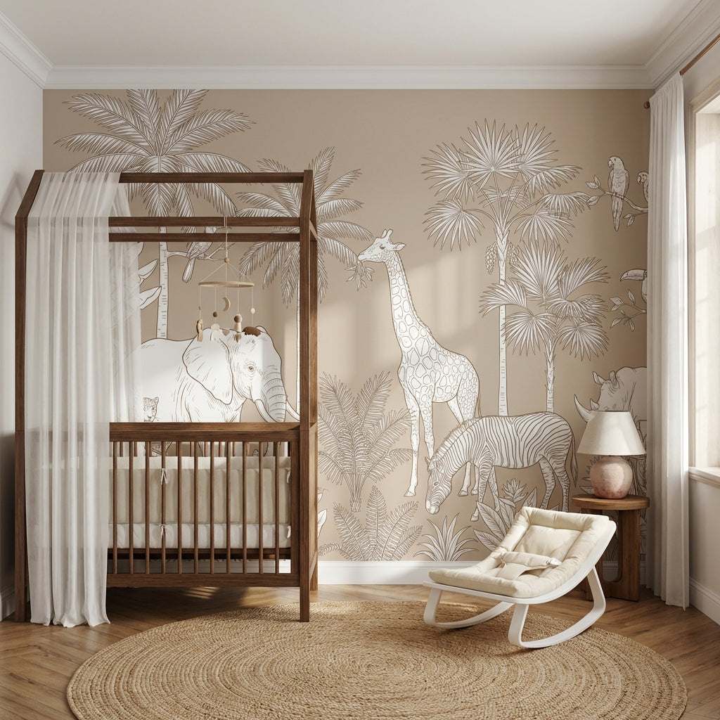 Jungle Wallpaper Vintage Tropical Wall Mural