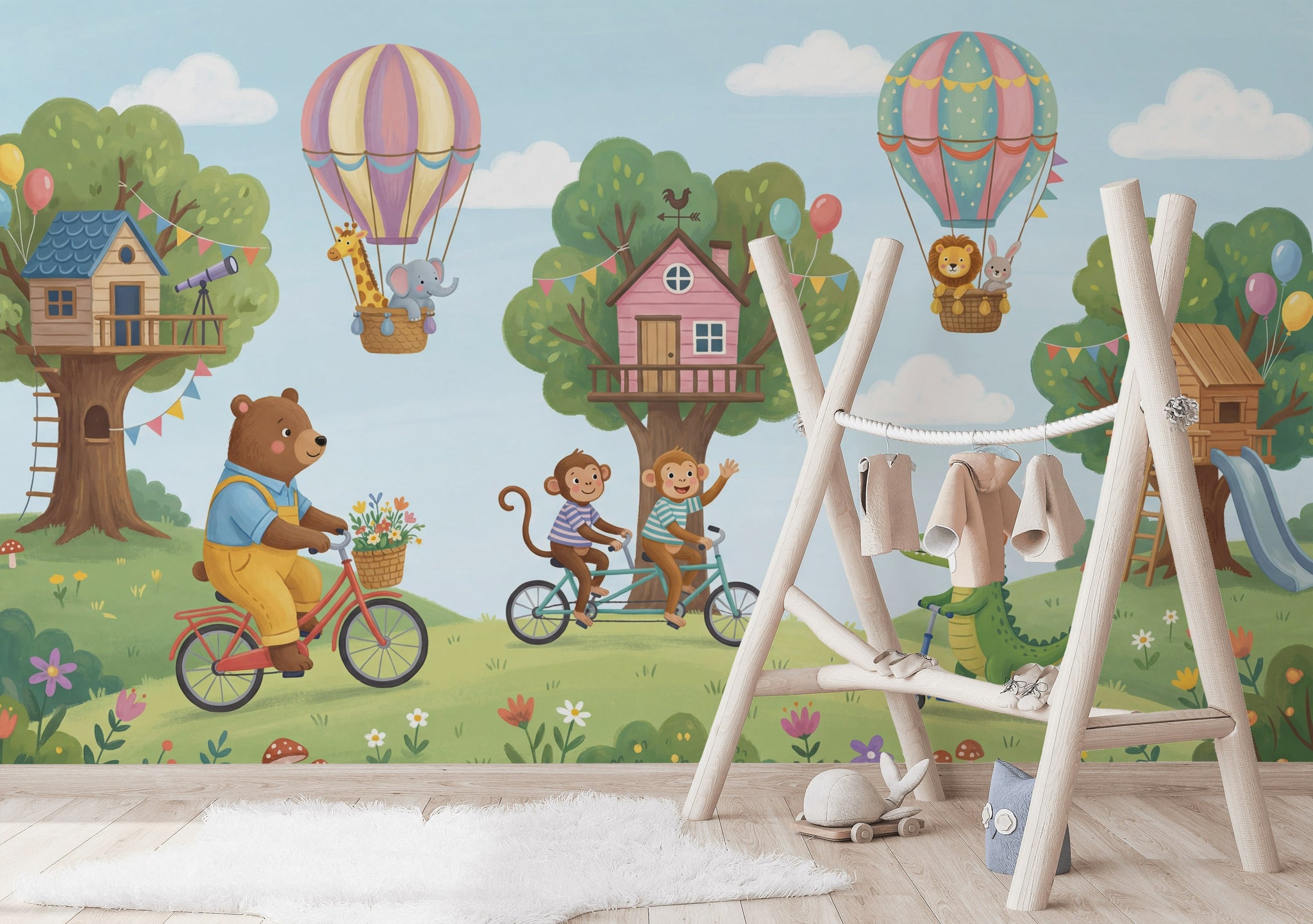 Treehouse Wallpaper Whimsical Nature Wall Mural