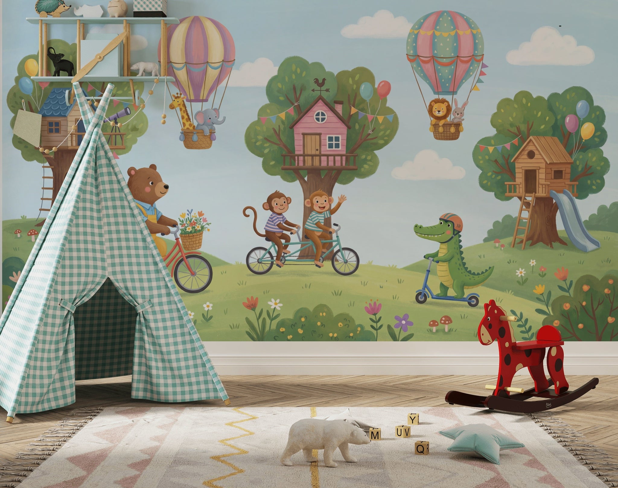 Treehouse Wallpaper Whimsical Nature Wall Mural