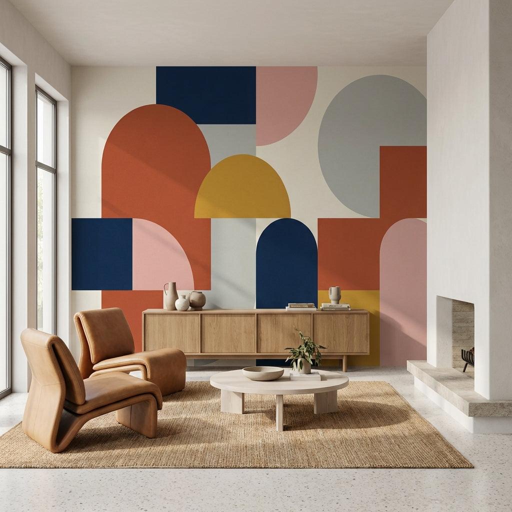 Geometric Wallpaper Abstract Modern Wall Mural
