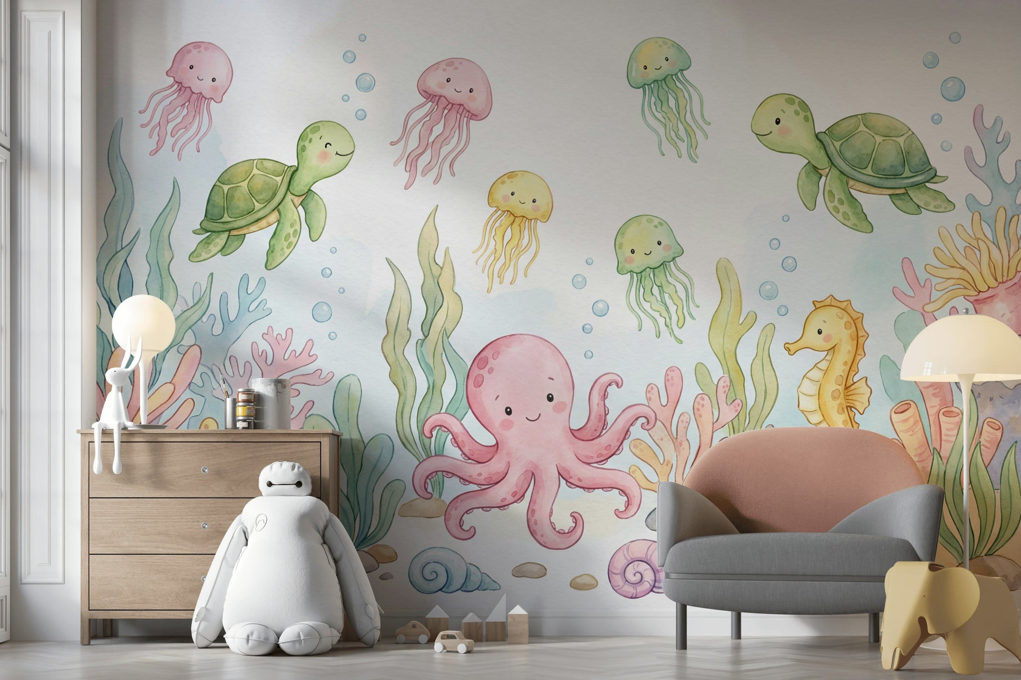 Underwater Wallpaper Sea Creatures Coral Wall Mural