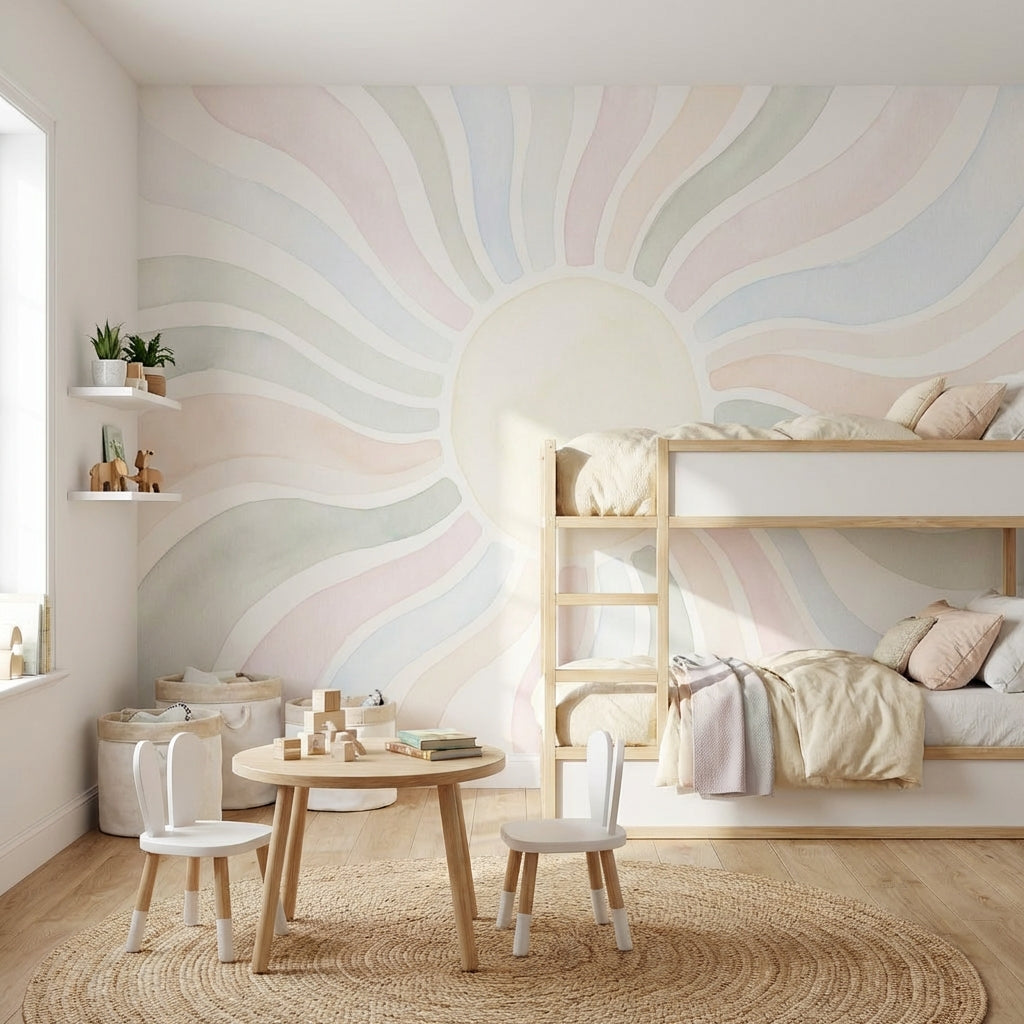 Geometric Wallpaper Pastel Abstract Wall Mural