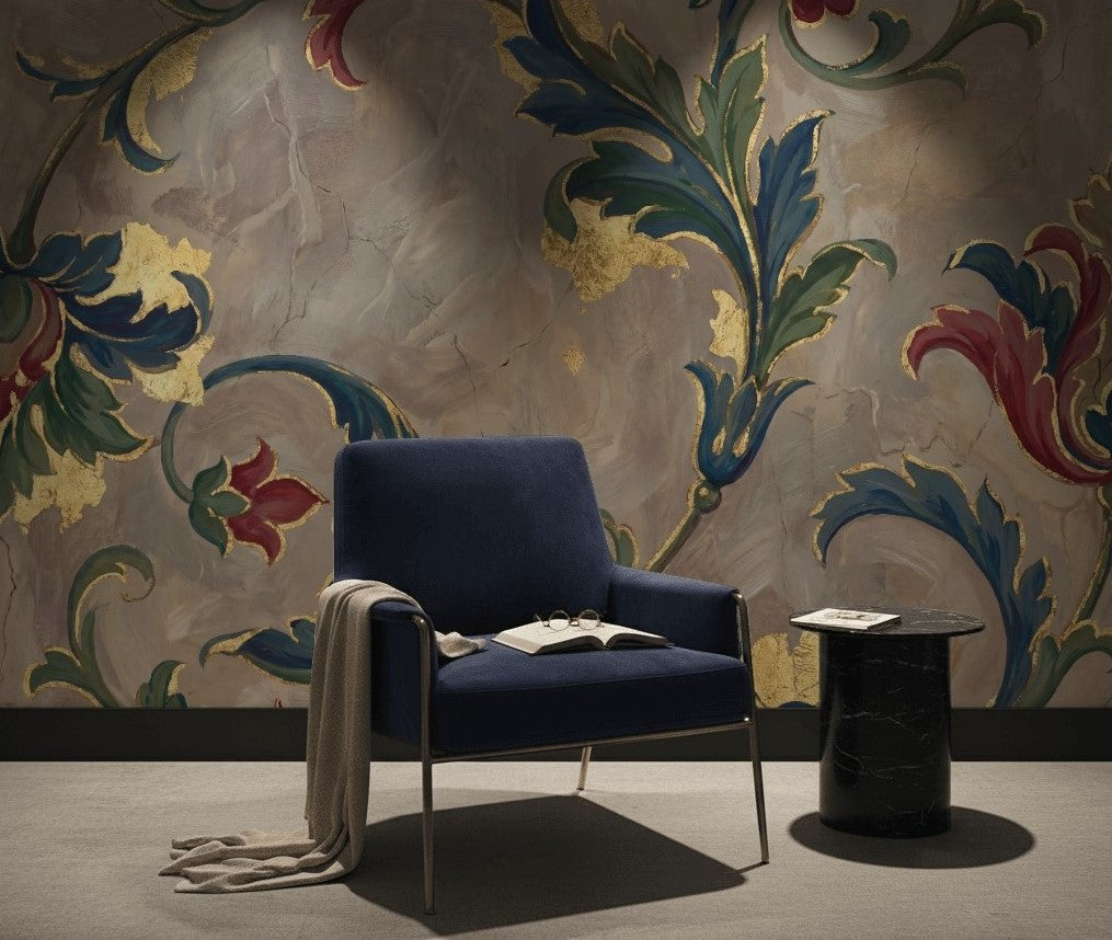 Floral Wallpaper Traditional Elegant Wall Mural