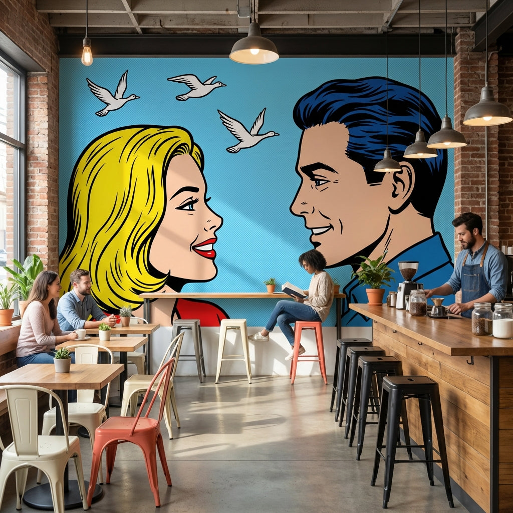 Pop Art Wallpaper Illustration Modern Wall Mural