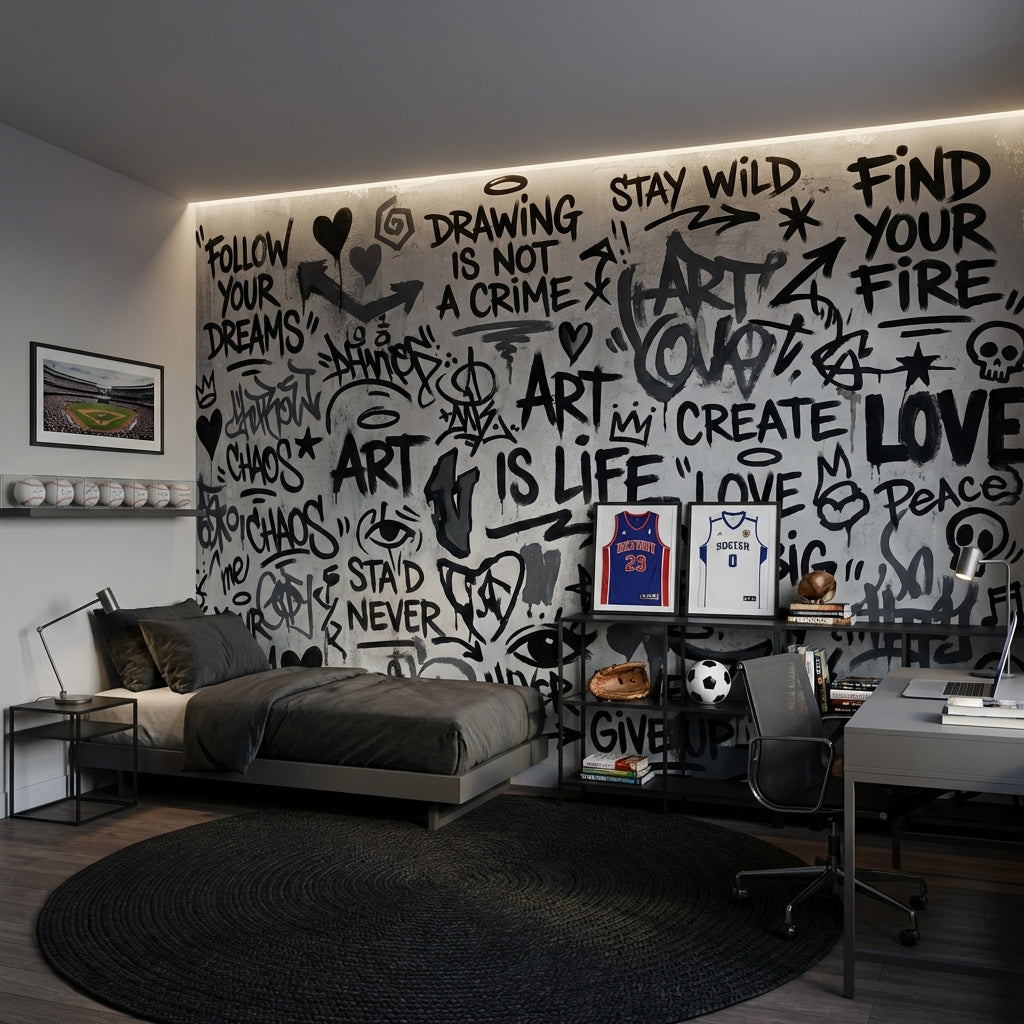 Graffiti Wallpaper Abstract Urban Wall Mural