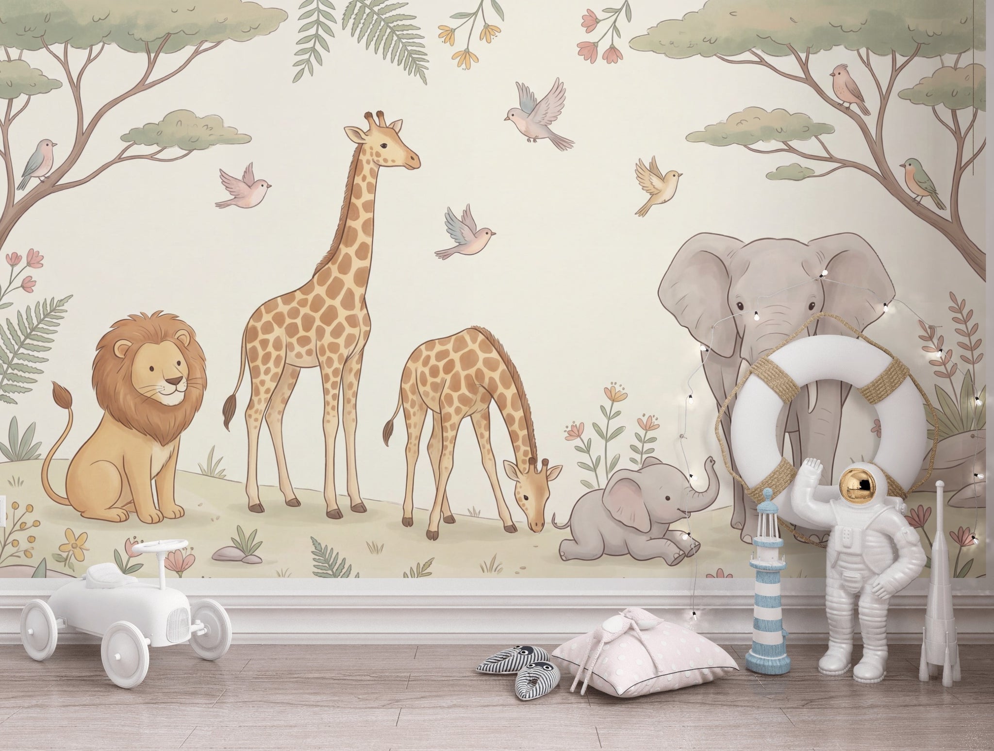 Safari Wallpaper Animals Nature Wall Mural