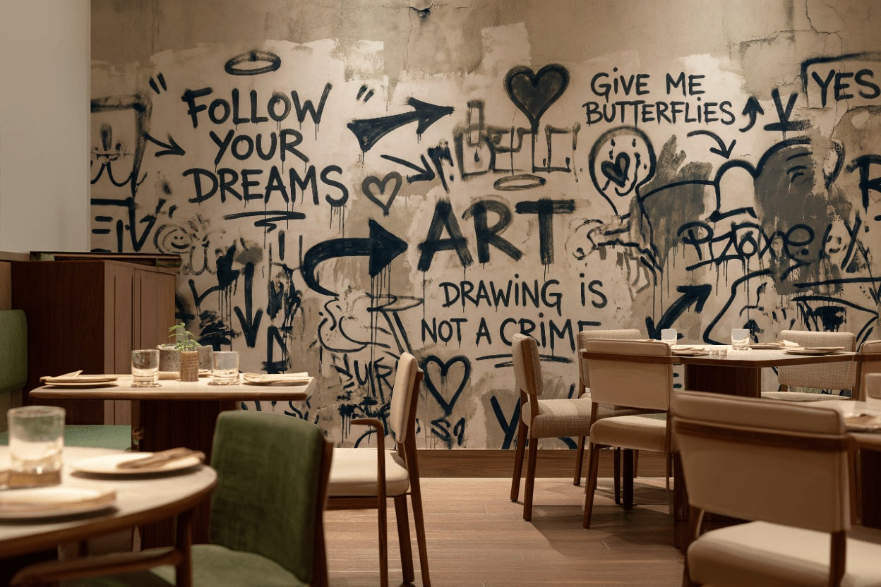Graffiti Wallpaper Urban Abstract Removable Wall Decor
