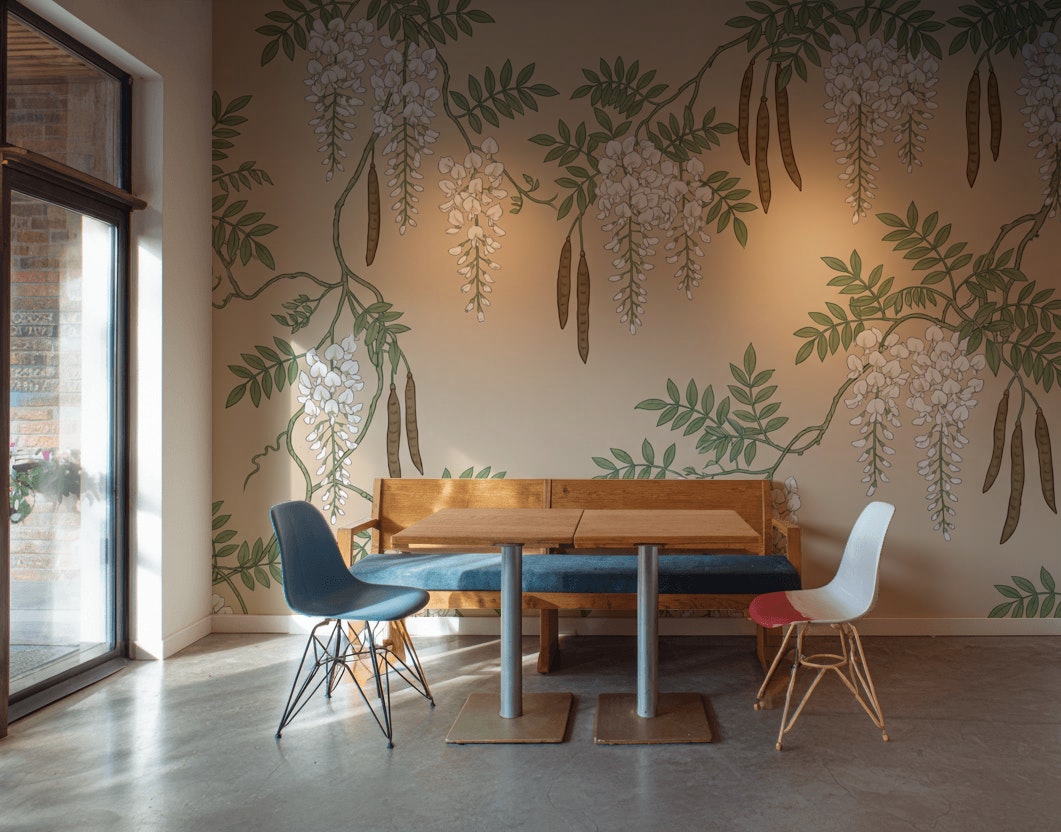 Chinoiserie Floral Wallpaper Elegant Vintage Wall Mural