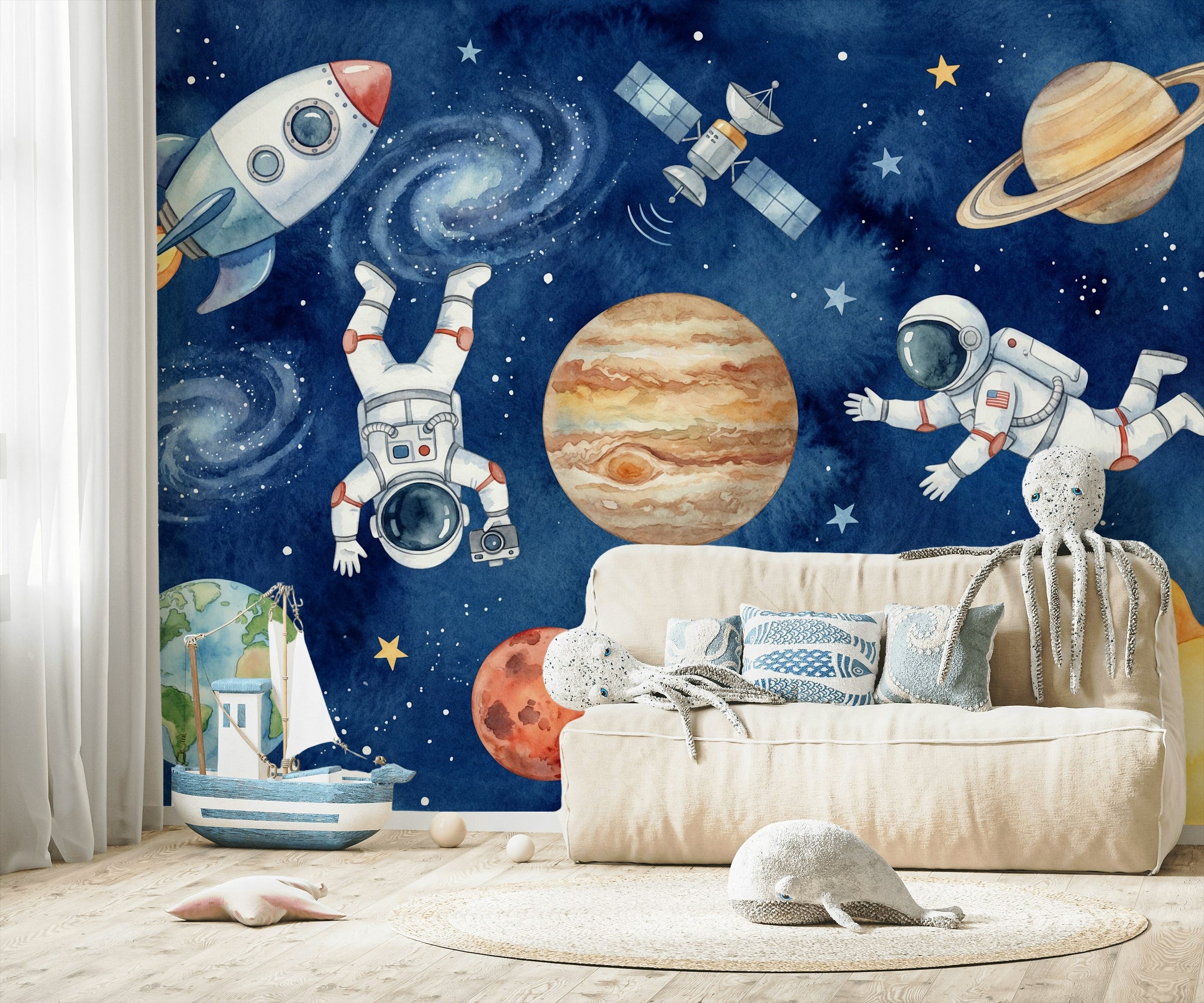 Astronaut Wallpaper Galaxy Planets Wall Mural