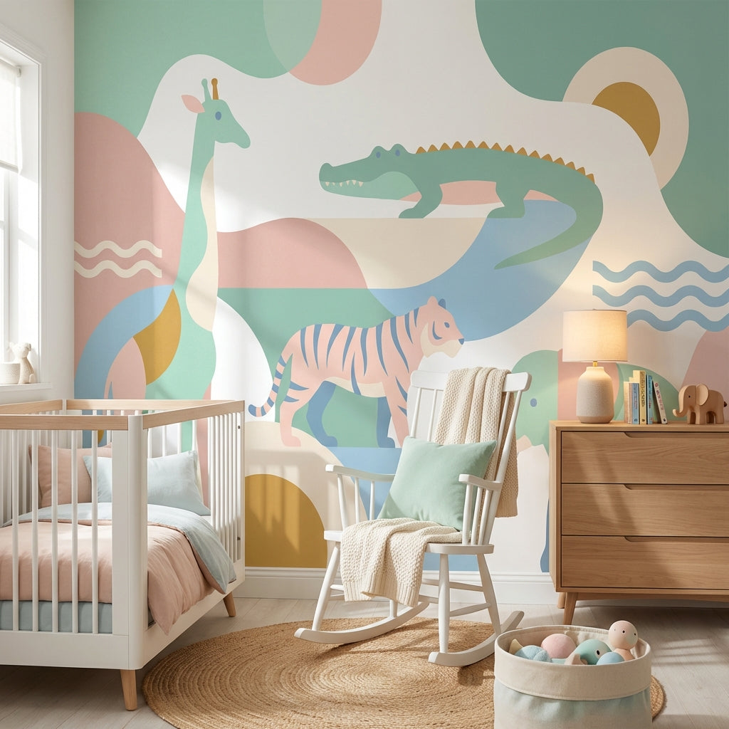 White Background Wallpaper Neutral Pastel Removable Wall Decor