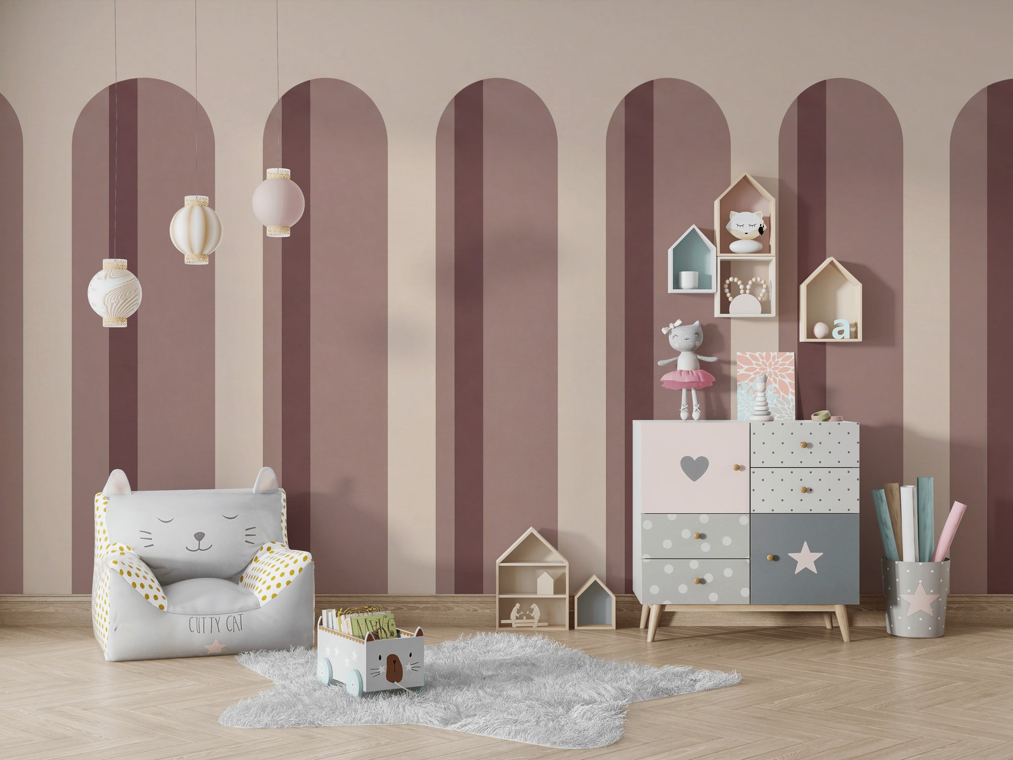 Art Deco Arches Wallpaper Deco Arch Geometric Arch Wall Mural