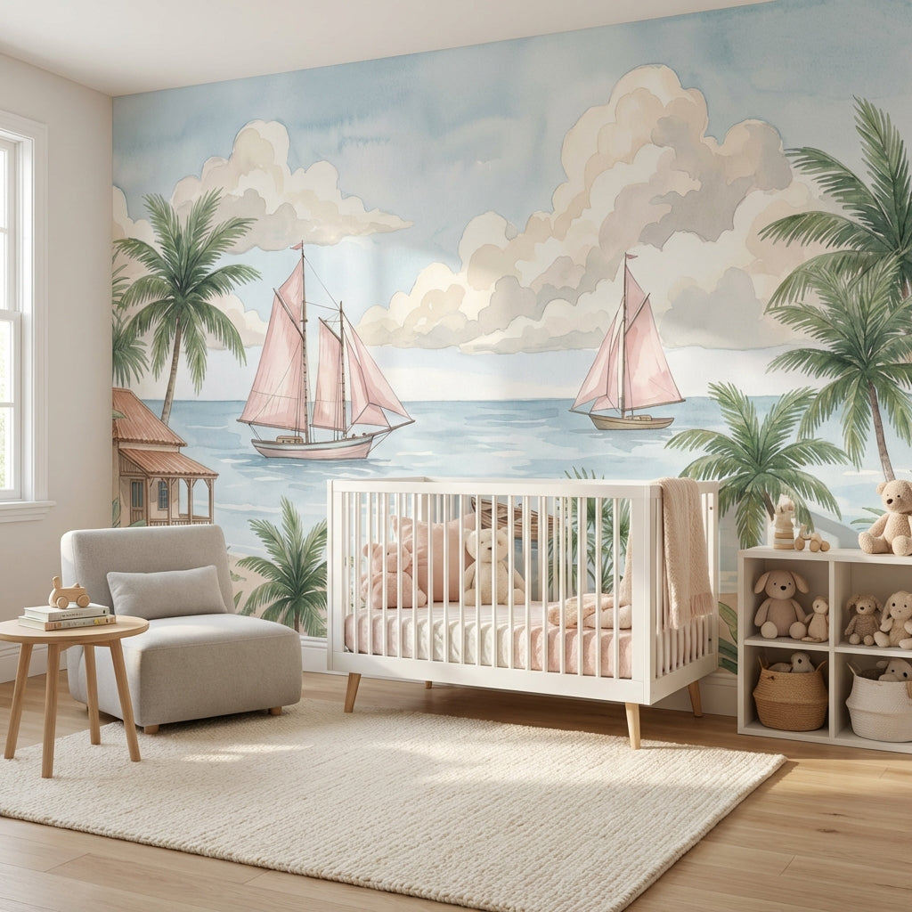 Tropical Beach Wallpaper Island Coast Seaside Escape Wall Mural