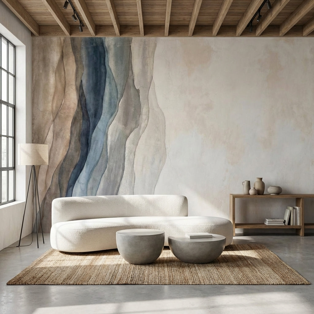 Concrete Texture Wallpaper Cement Finish Industrial Surface Wall Mural