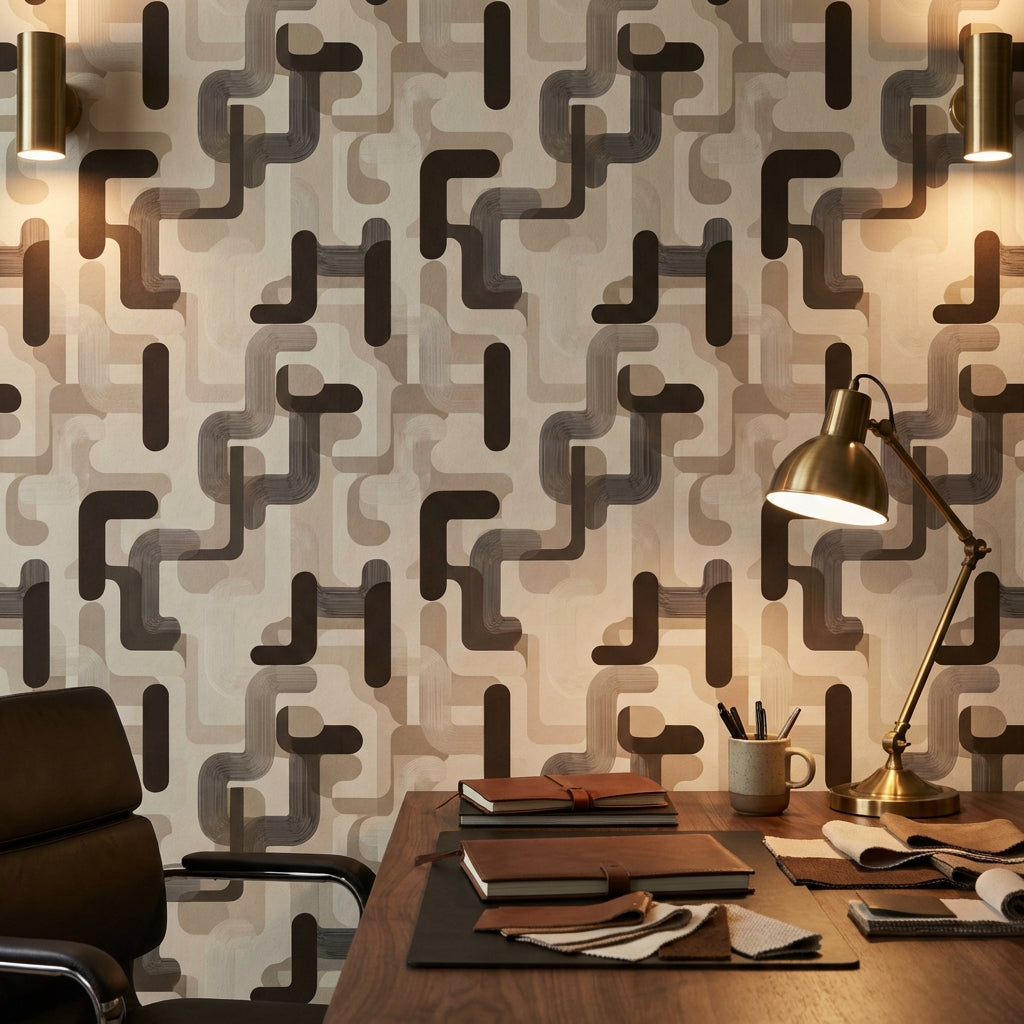 White Background Wallpaper Mid Century Modern White Background Decorative Mural